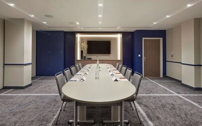 Professional meeting room at Hyatt Place London Heathrow Airport.