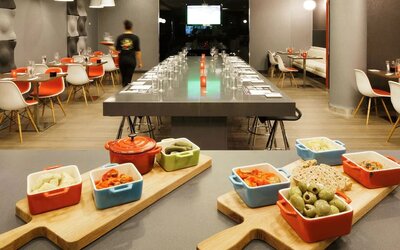 Hotel restaurant at Ibis London Blackfriars Hotel.