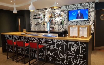 Hotel bar at ibis Sheffield City.