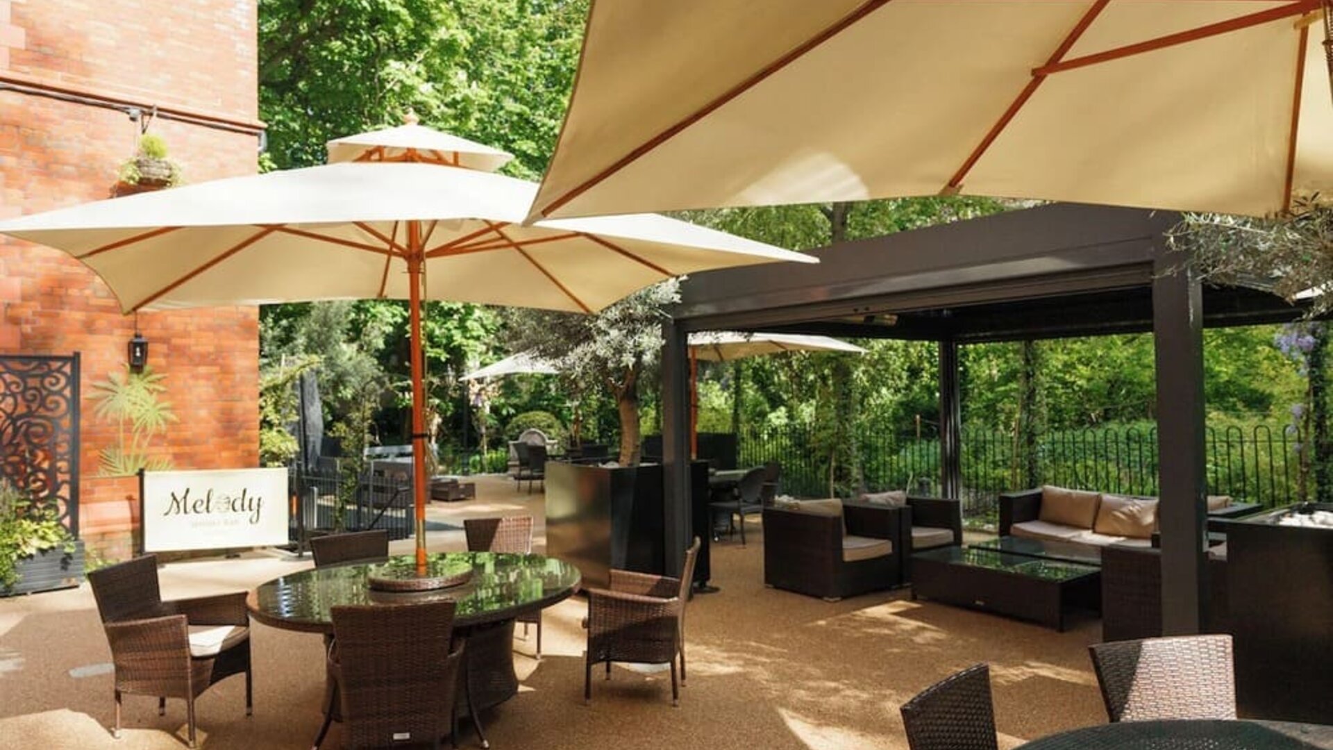 Beautiful hotel terrace perfect for co-working at St Paul's Hotel.