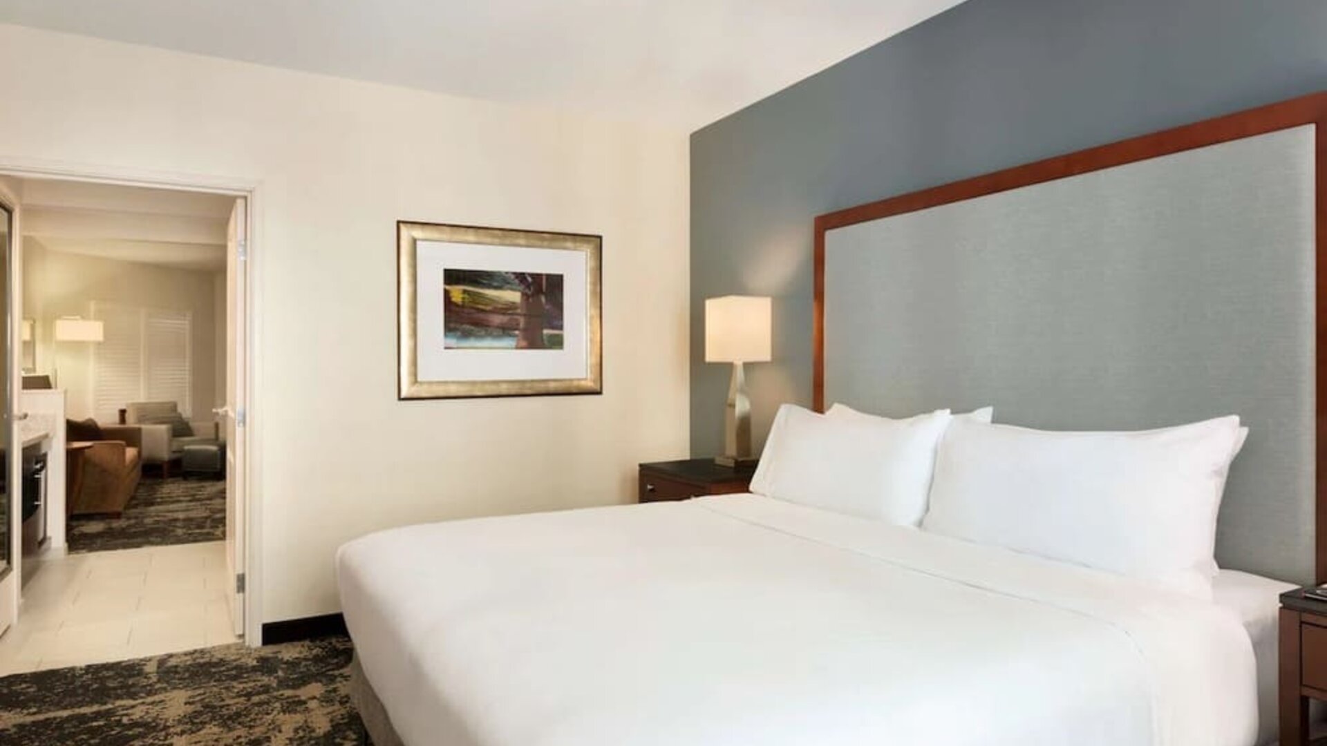 Day use room with living area at Embassy Suites By Hilton Denver Downtown Convention Center.