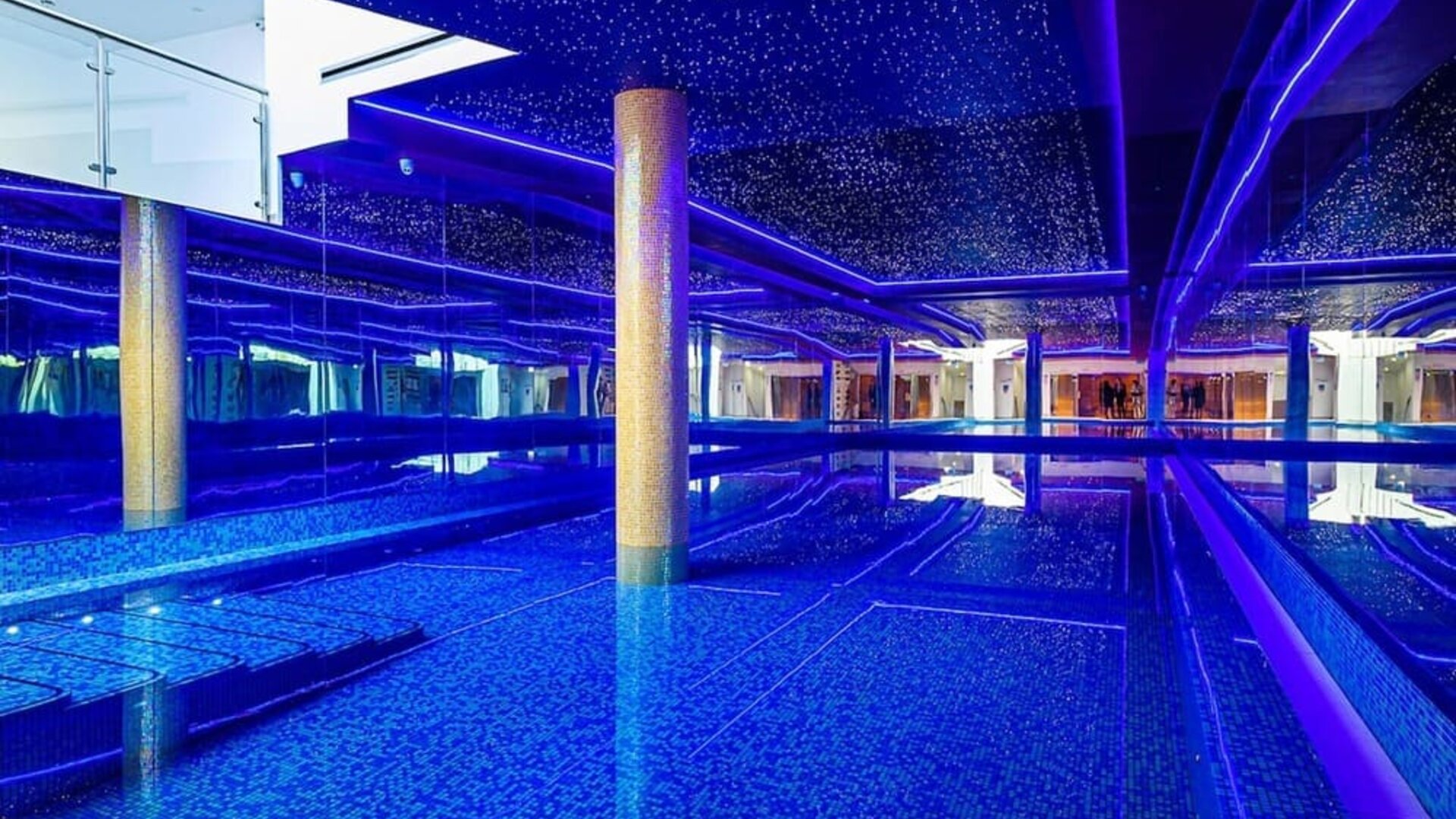 Heated indoor pool at Atrium Hotel Heathrow.