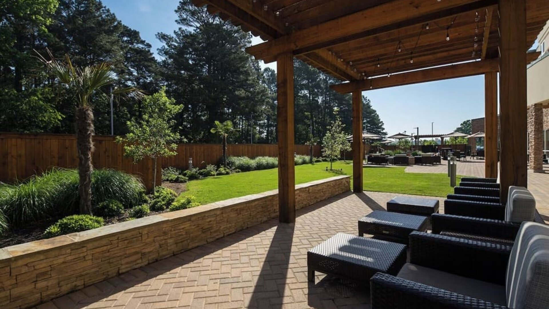 Patio perfect for coworking at Courtyard By Marriott Ruston.