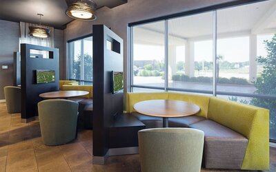 Media pods perfect for coworking at Courtyard By Marriott Ruston.