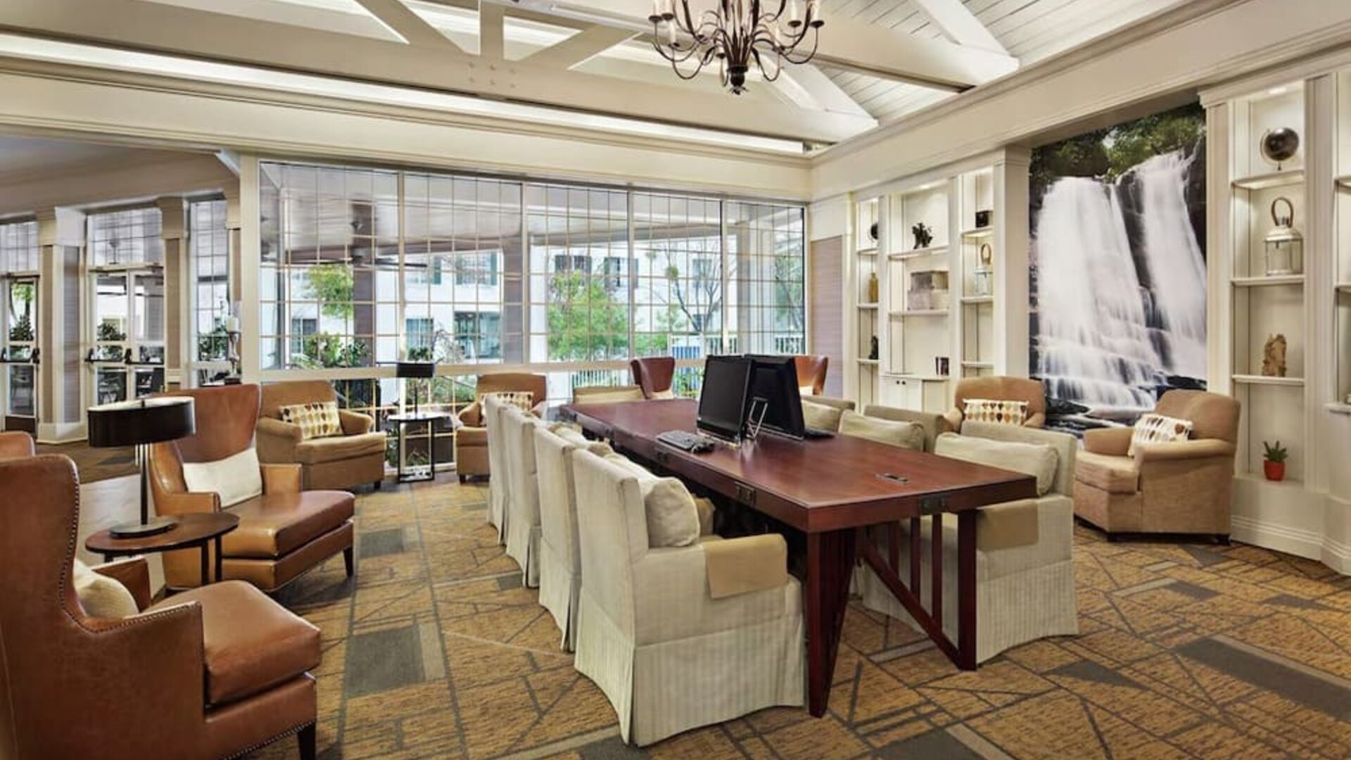 Business center available at DoubleTree Raleigh Durham Airport At Research Triangle Park.