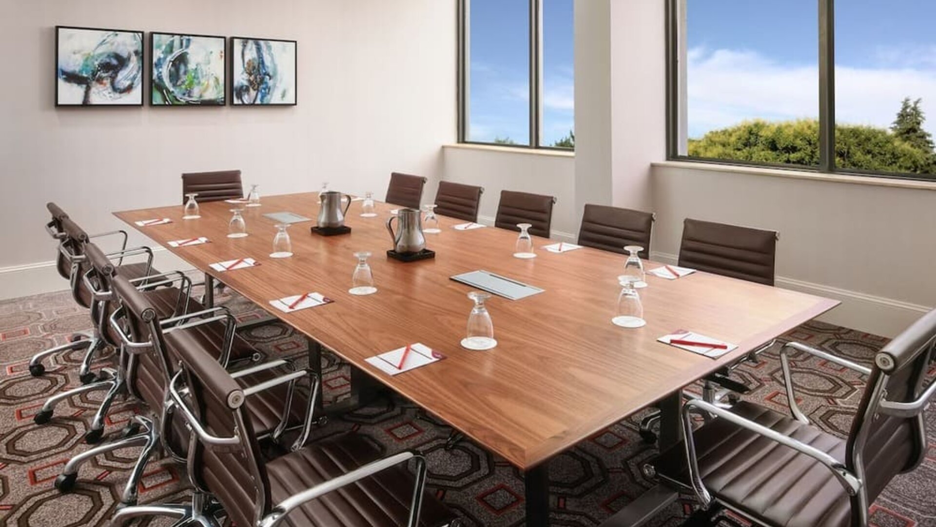 Meeting room at Crowne Plaza Dallas Market Center.