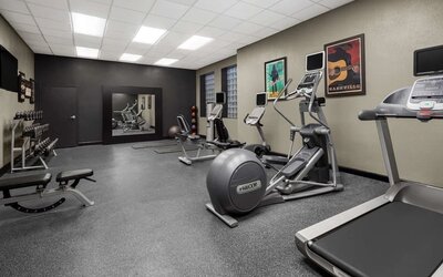 Fitness center at Homewood Suites By Hilton Nashville.
