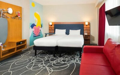 Day use twin room at ibis Styles Birmingham NEC.
