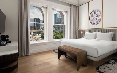 Day use room with natural light at Union Station Hotel Nashville.