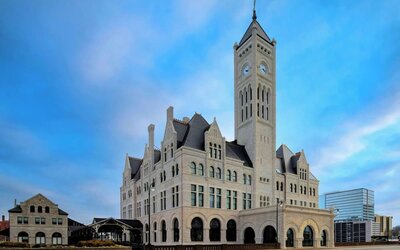 Hotel exterior at Union Station Hotel Nashville.