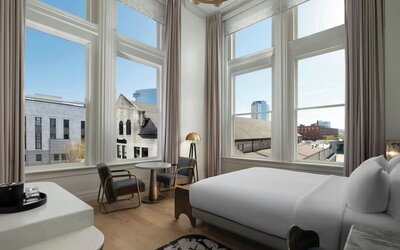 Day use room with natural light at Union Station Hotel Nashville.