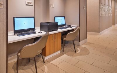 Business center available at SpringHill Suites By Marriott Irvine John Wayne Airport/Orange County.