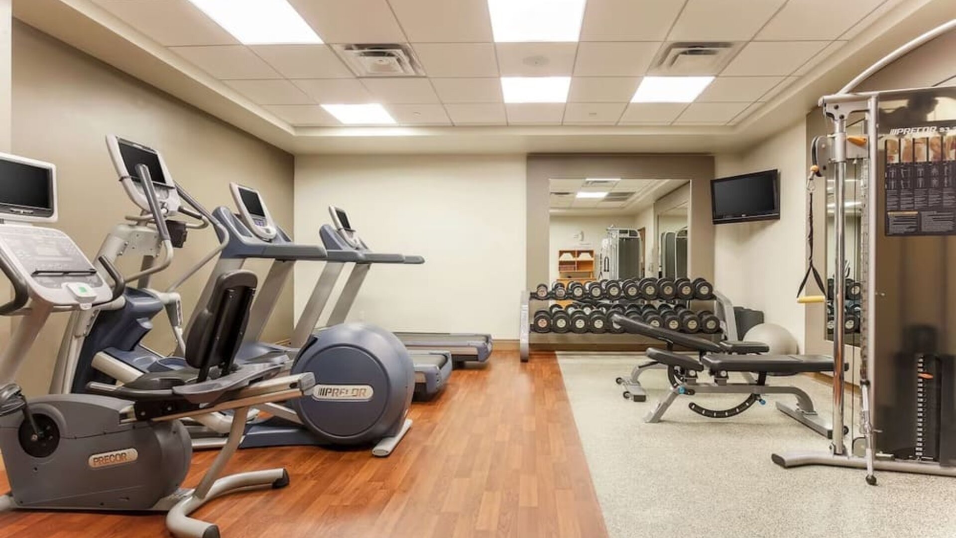 Fitness center at DoubleTree By Hilton Austin University Area.