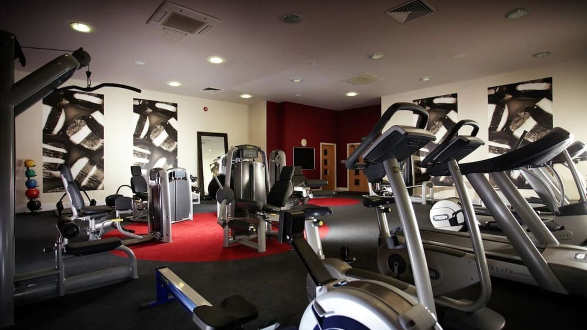 Fully equipped fitness center at Alexander House Hotel And Utopia Spa Hotel.
