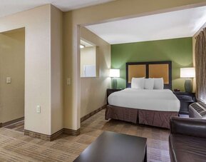 Spacious king suite at Extended Stay America.