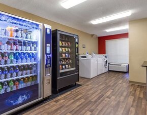 Snack bar and vending machine at Extended Stay America.