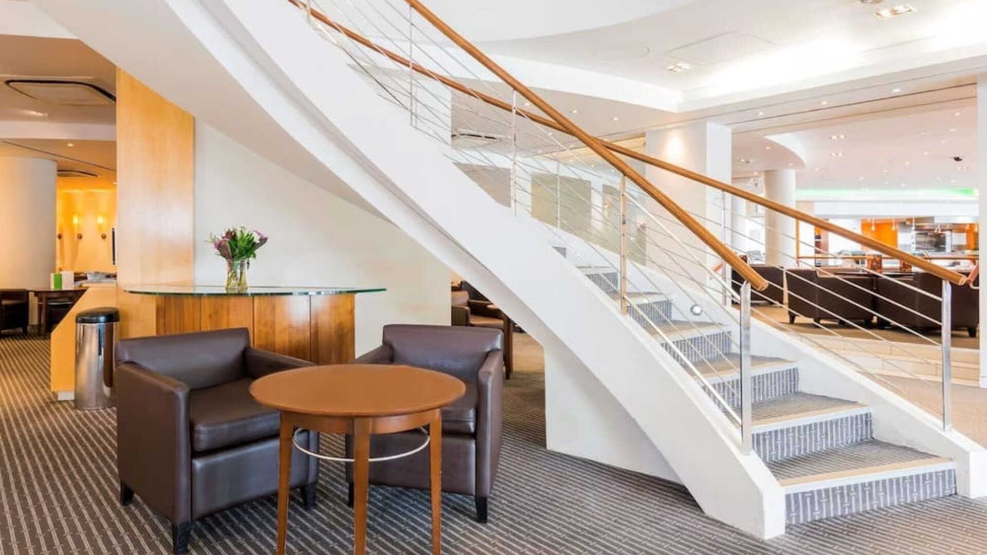 Lobby lounge area at Best Western London Heathrow Ariel Hotel.