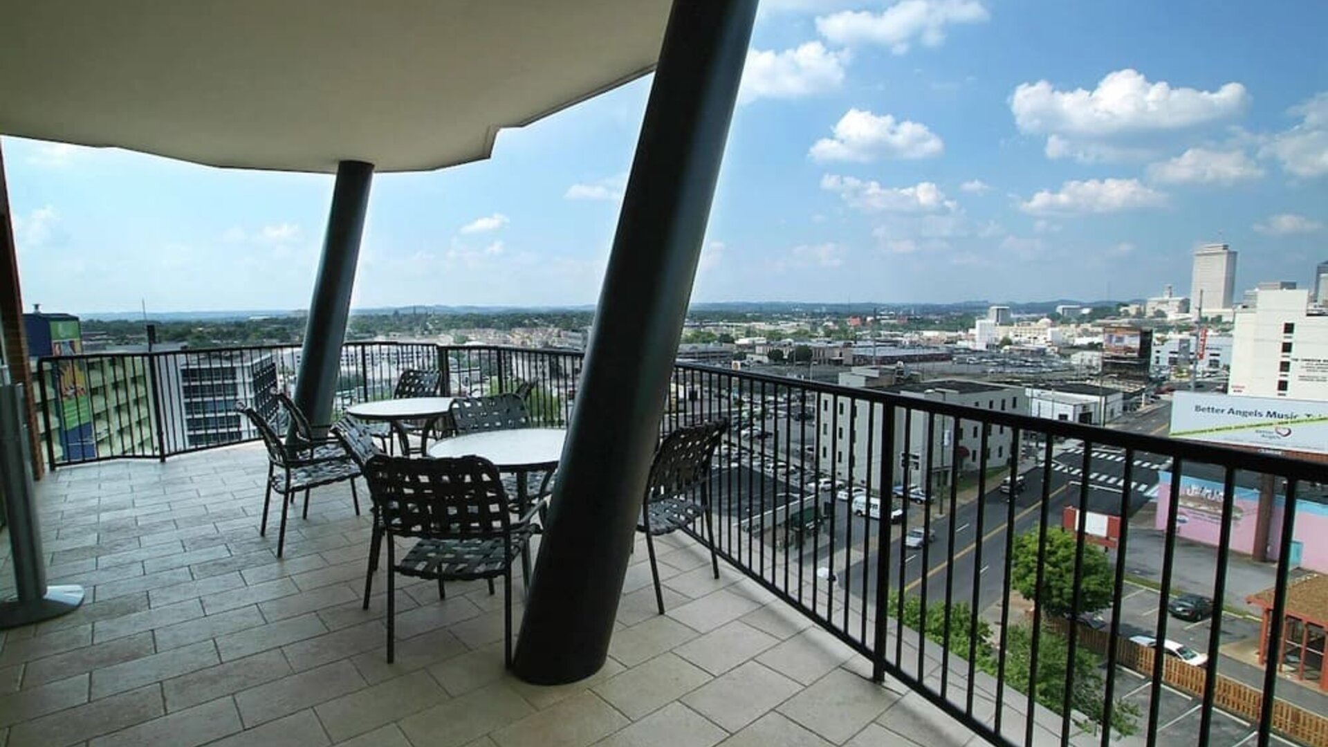 Rooftop perfect for coworking at Hilton Garden Inn Nashville Vanderbilt.