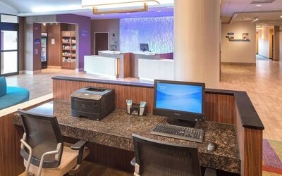 Business center available at Fairfield Inn & Suites By Marriott Houston Pasadena.