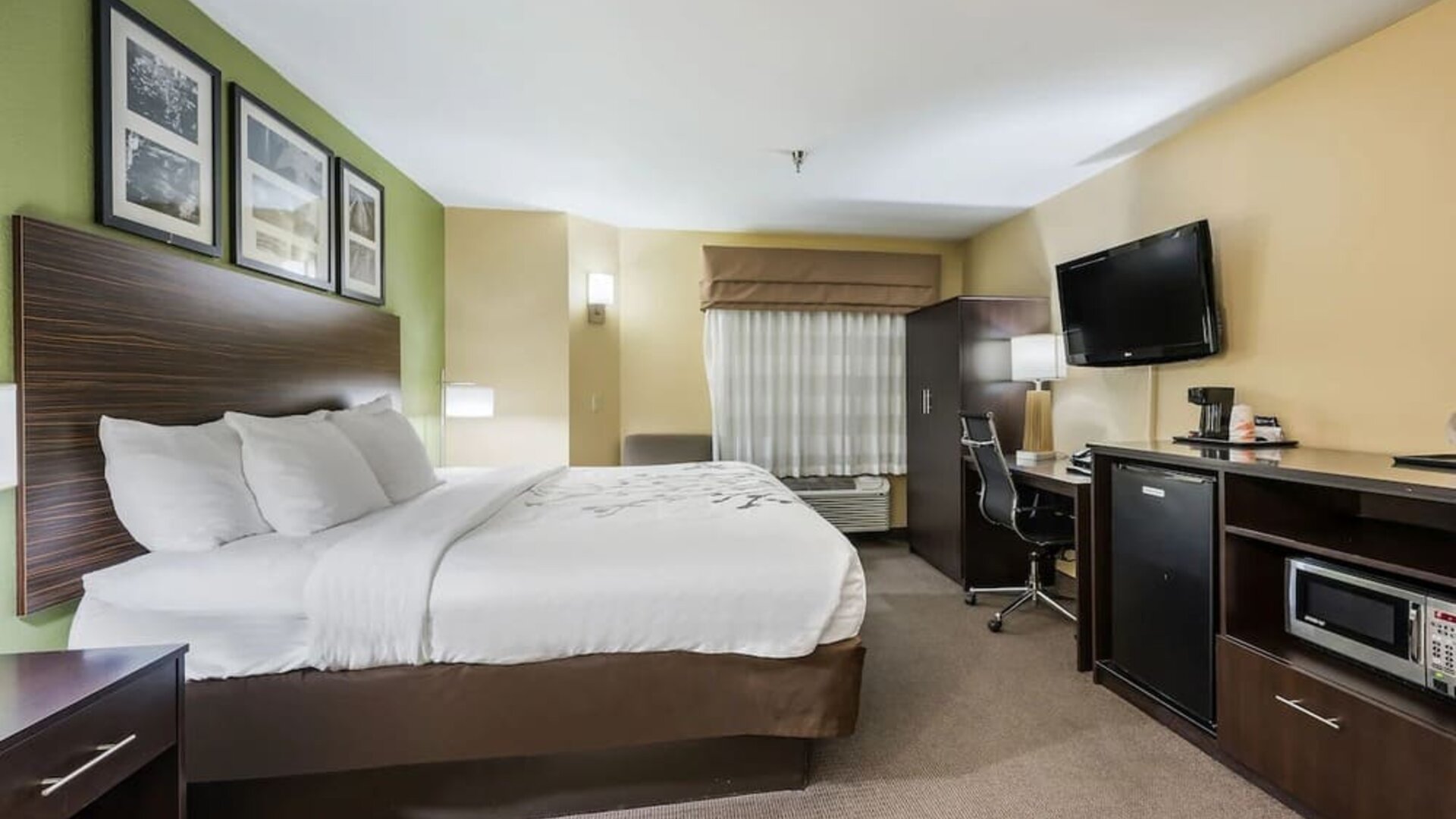 Romantic king room at Spark By Hilton Oxford.