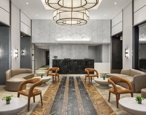 Lounge and coworking space at The Muse New York.