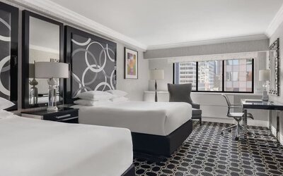 Queen beds at The Muse New York.
