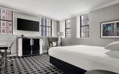 Romantic king room at The Muse New York.