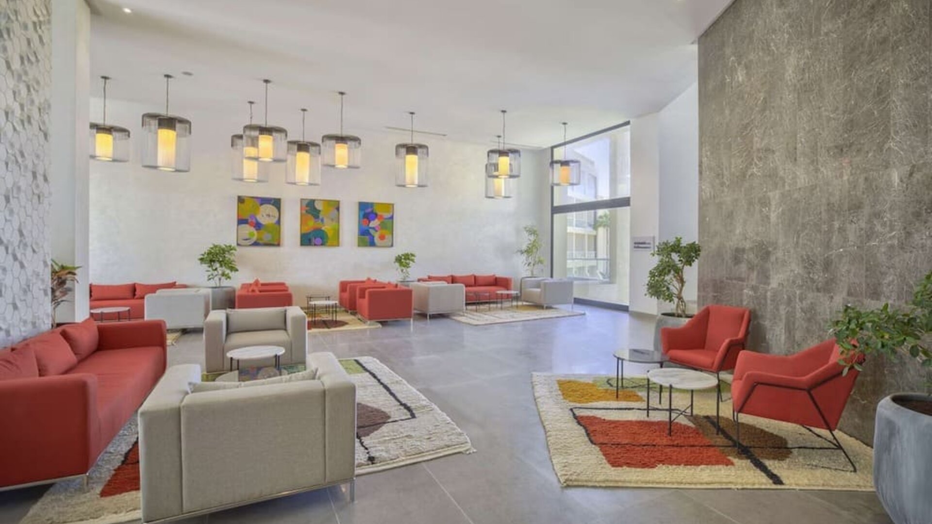 Coworking lounge and lobby at Hilton Skanes Monastir Beach Resort.