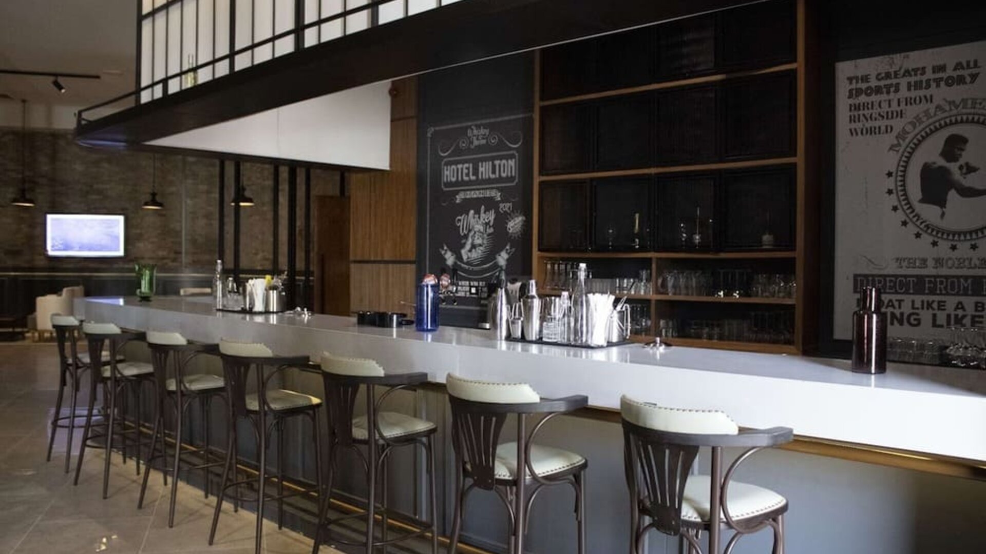 Hotel bar at Hilton Skanes Monastir Beach Resort.