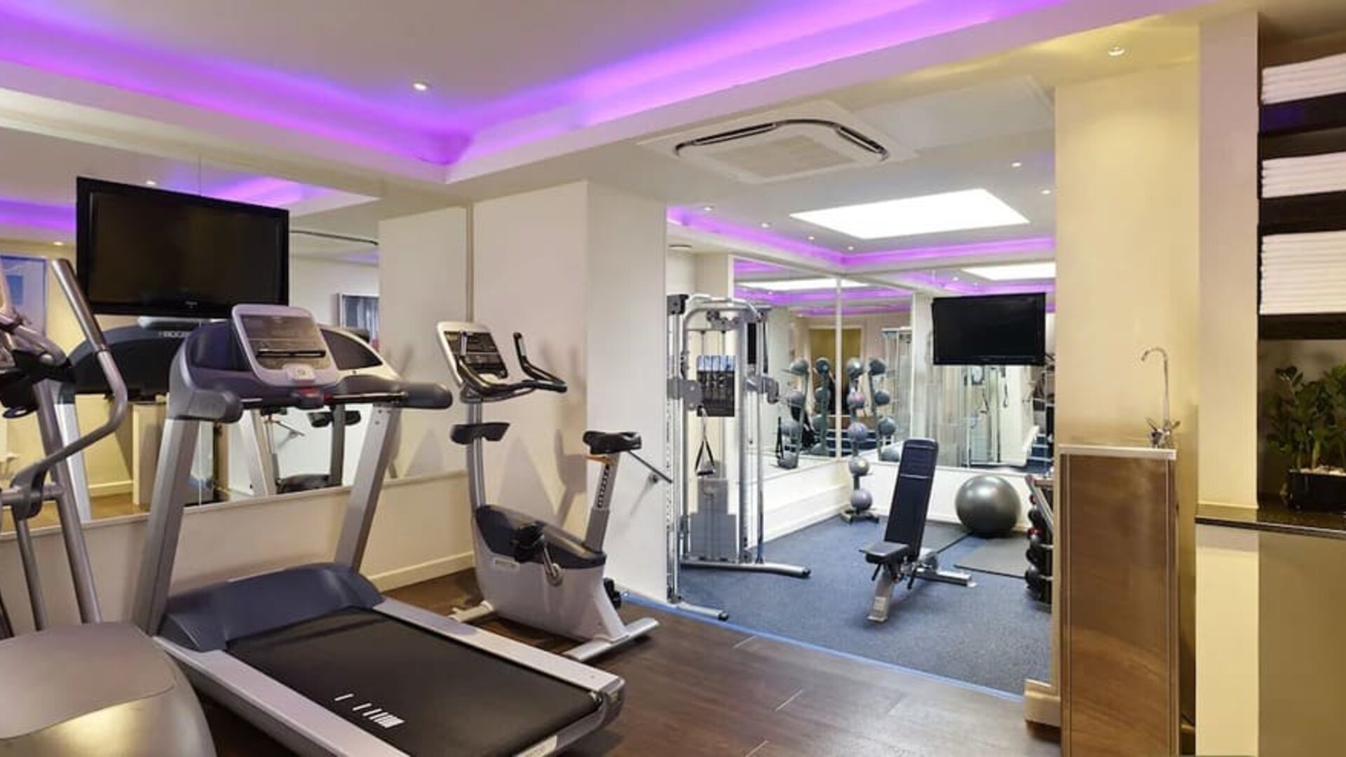 Fully equipped fitness center at Blakemore Hyde Park Hotel.