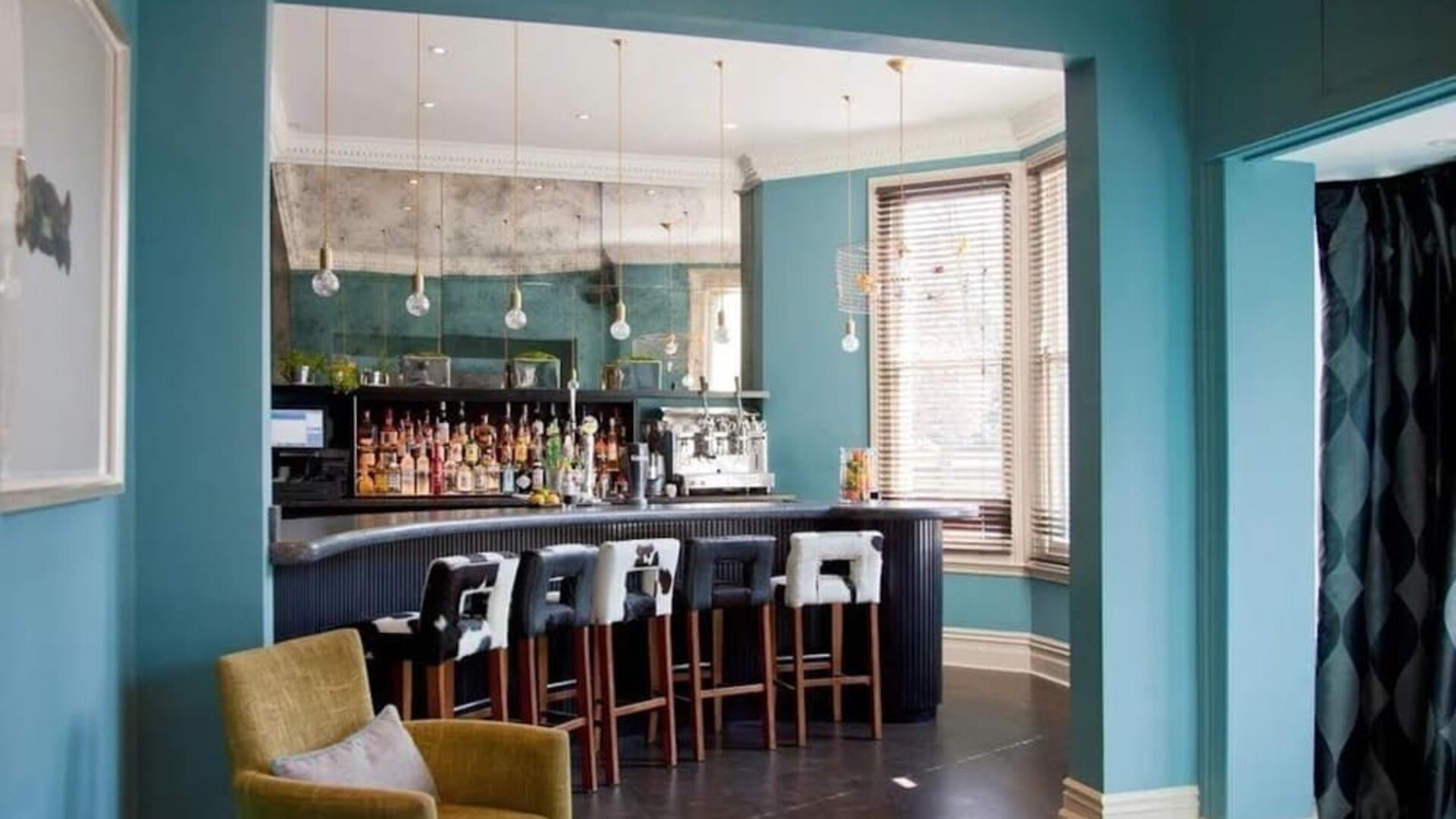 On-site bar at The Lodge - Putney Hotel.