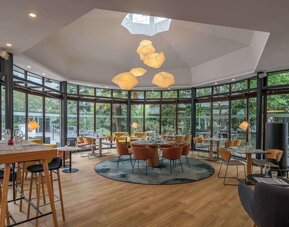 Coworking lounge at DoubleTree By Hilton Paris Bougival.