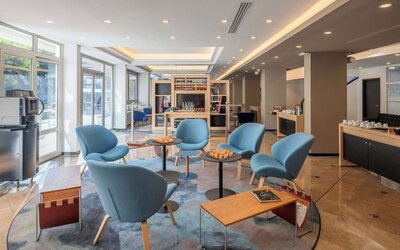 Lounge seating at DoubleTree By Hilton Paris Bougival.