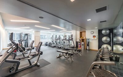 Fitness center at The Envoy Hotel, Autograph Collection.