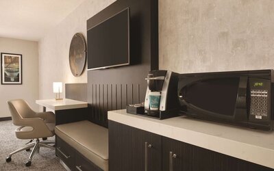 Day use room's workspace at Hilton Garden Inn Washington DC Downtown.