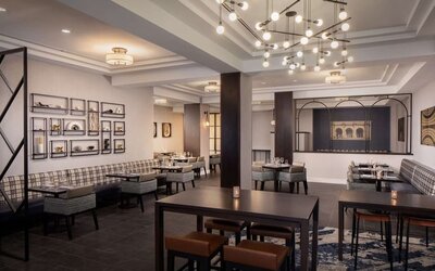 Hotel restaurant at Hilton Garden Inn Washington DC Downtown.