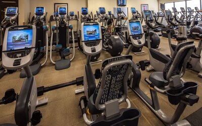 Fitness center available at Hilton Anatole.