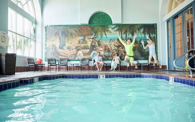 Refreshing indoor pool at Embassy Suites By Hilton Los Angeles International Airport South.