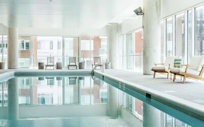 Refreshing indoor pool at Hilton Garden Inn Denver Union Station.