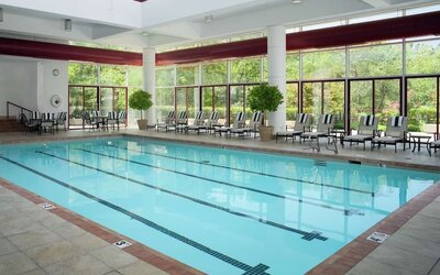 Refreshing indoor pool at DoubleTree By Hilton Tulsa - Warren Place.