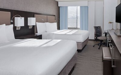 Day use twin room with workdesk at Fairfield Inn & Suites By Marriott New York Staten Island.