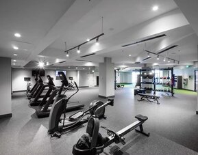 Fitness center at Hilton Birmingham At UAB.