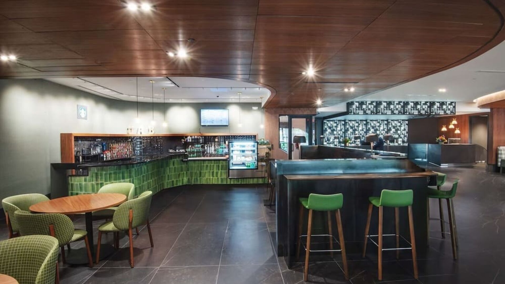 Breakfast area at Hilton Birmingham At UAB.