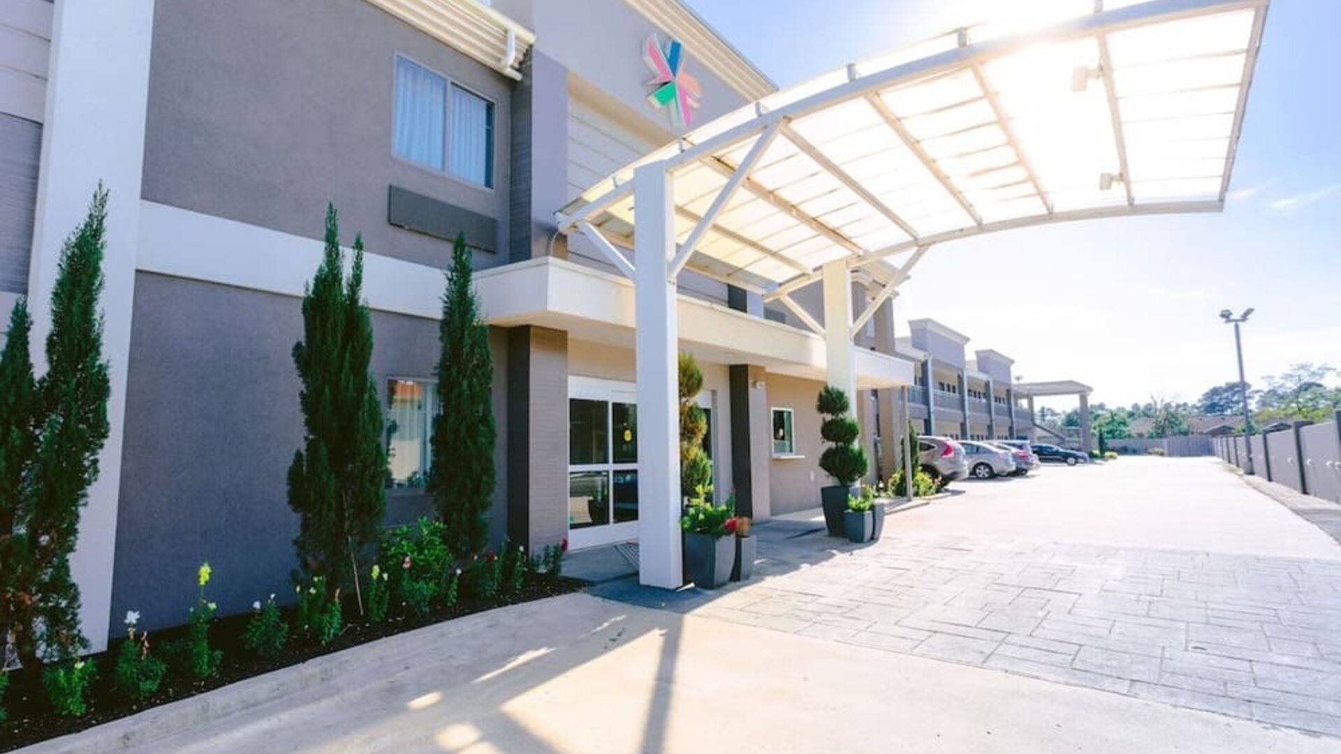 Parking area at Express Inn - Spring.