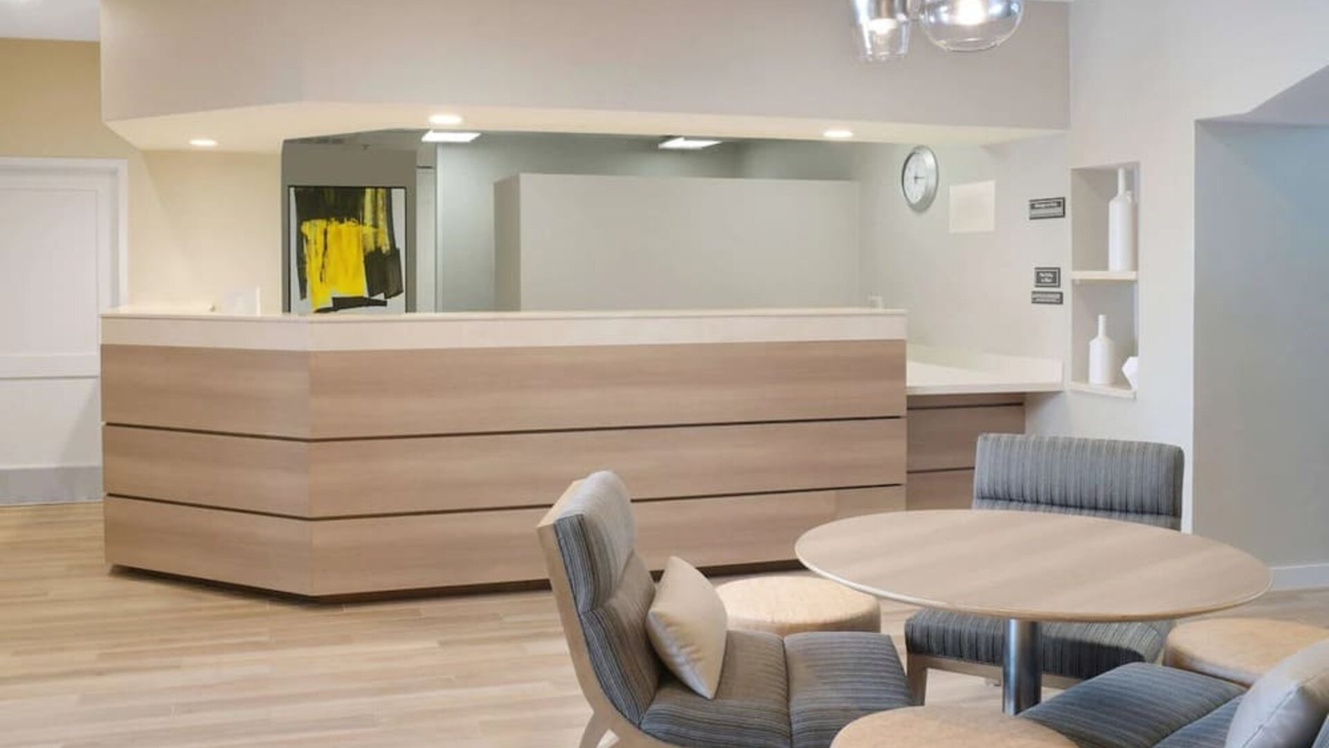 Reception at Sonesta ES Suites Fort Worth Fossil Creek.