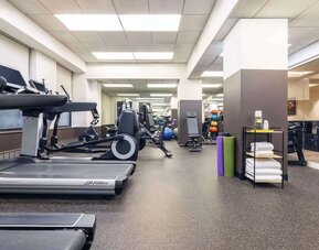 Fully equipped fitness center at The Benjamin Royal Sonesta New York.
