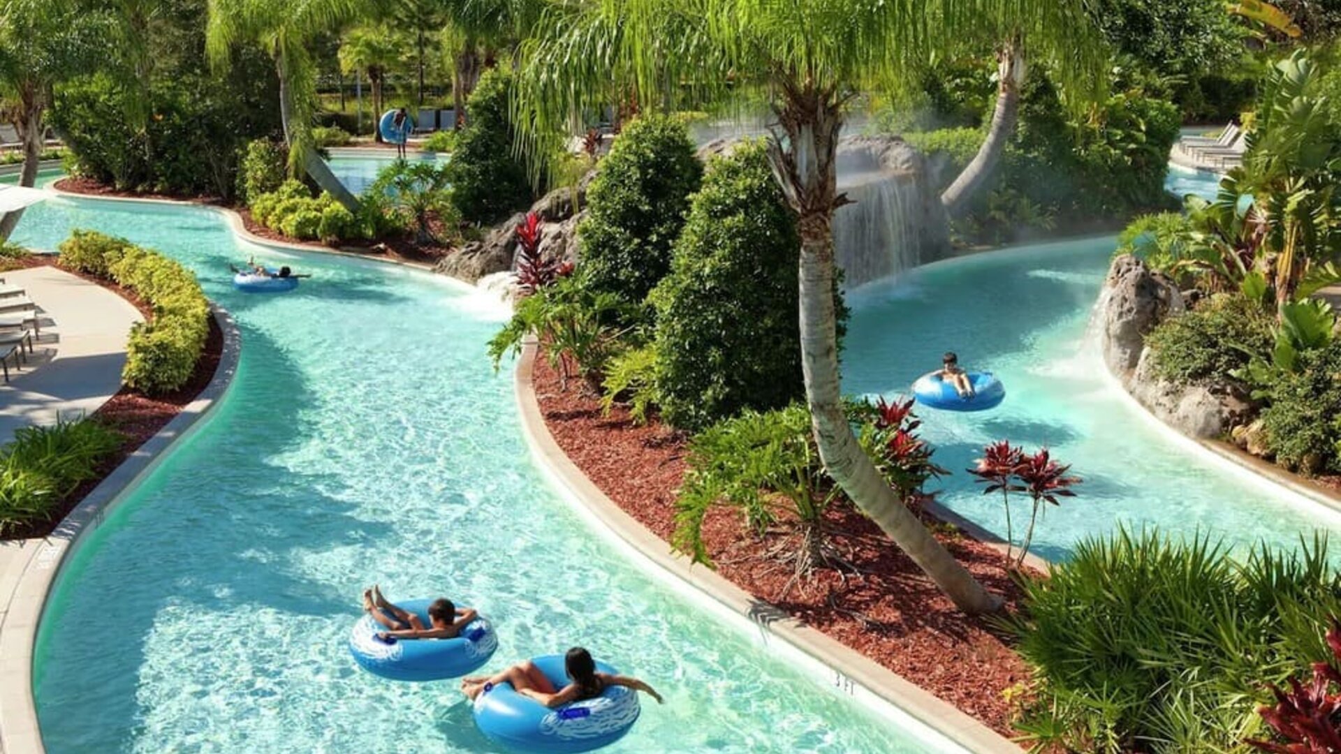 Refreshing lazy river at Hilton Orlando.