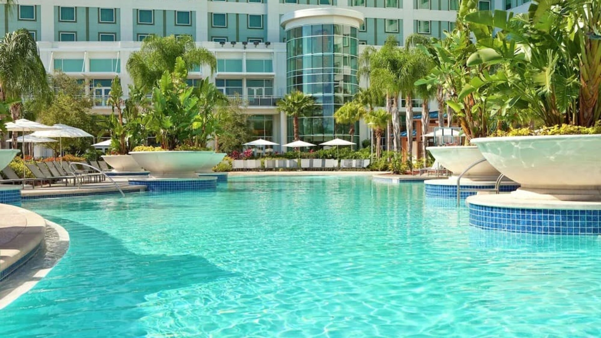 Refreshing outdoor pool at Hilton Orlando.
