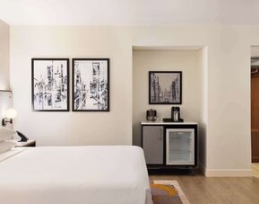 King bed at Hyatt Regency New Brunswick.