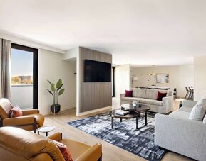 Lounge seating at Hyatt Regency New Brunswick.